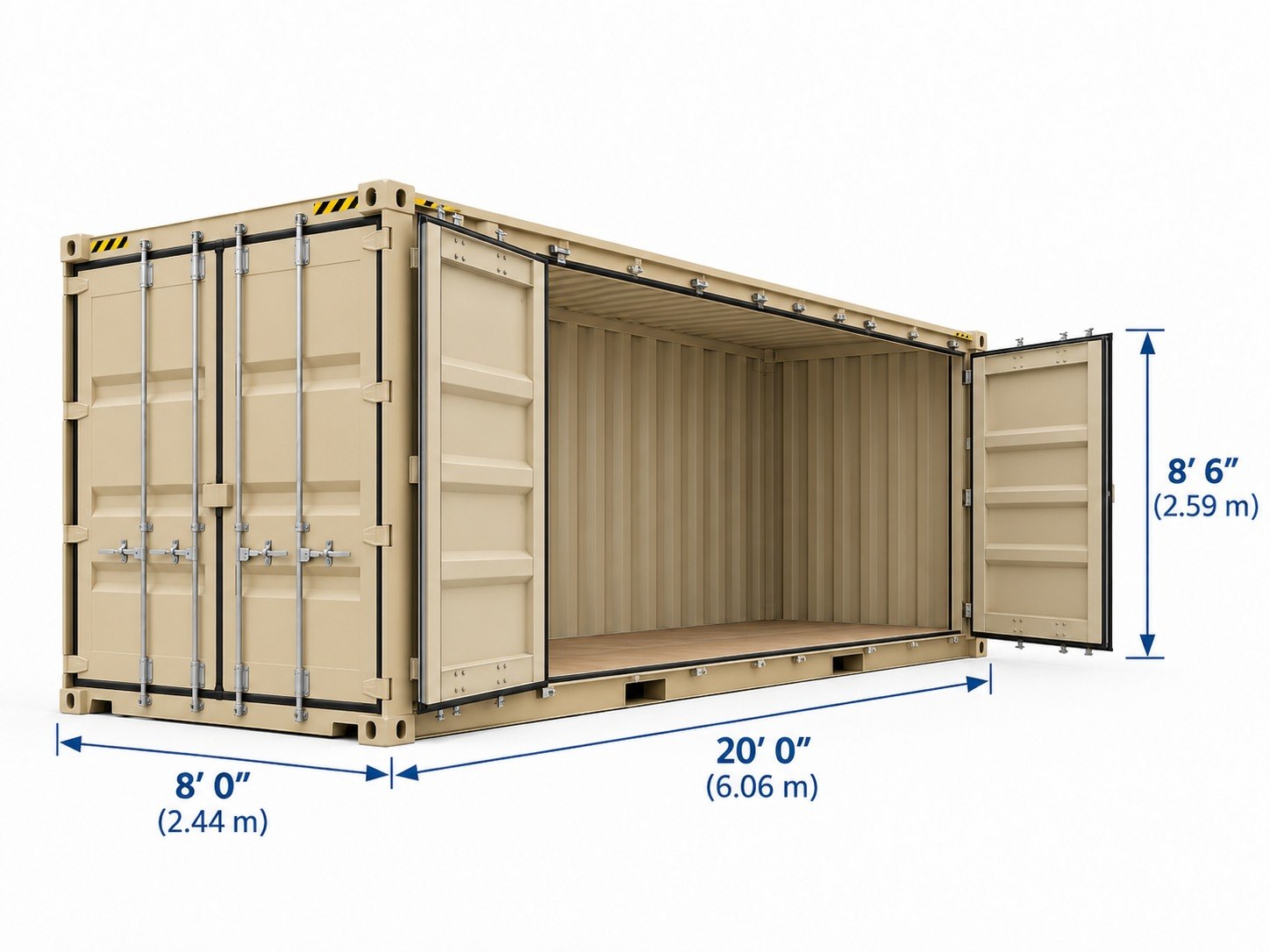 New 20 ft Open Side Container — New / One trip
