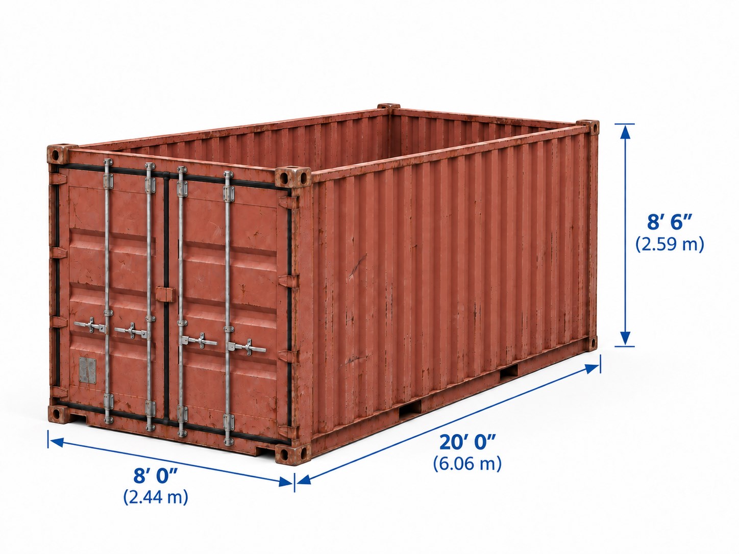 Used 20 ft Open Top Container — Cargo worthy