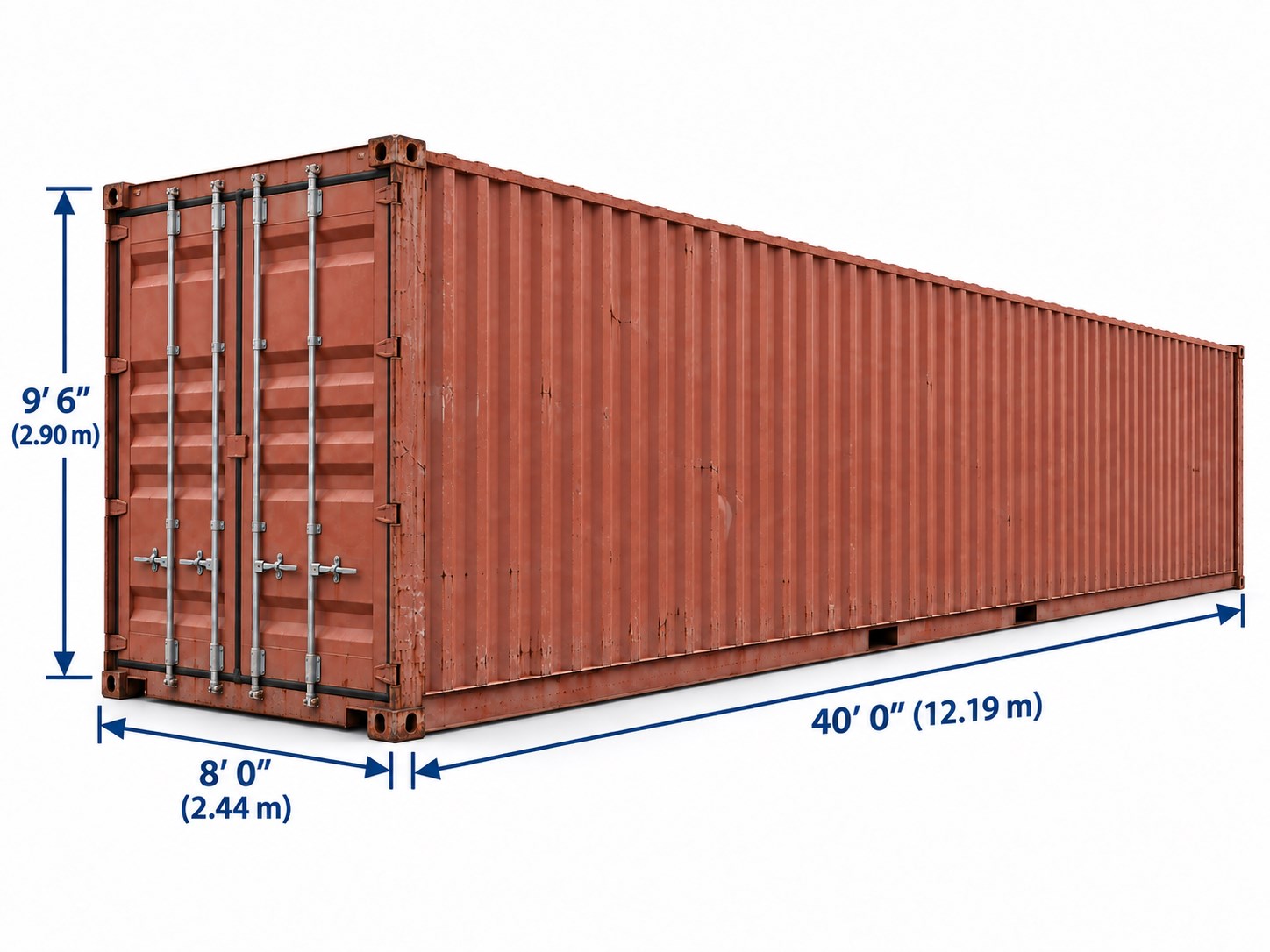 Used 40 ft High Cube Container — Cargo worthy