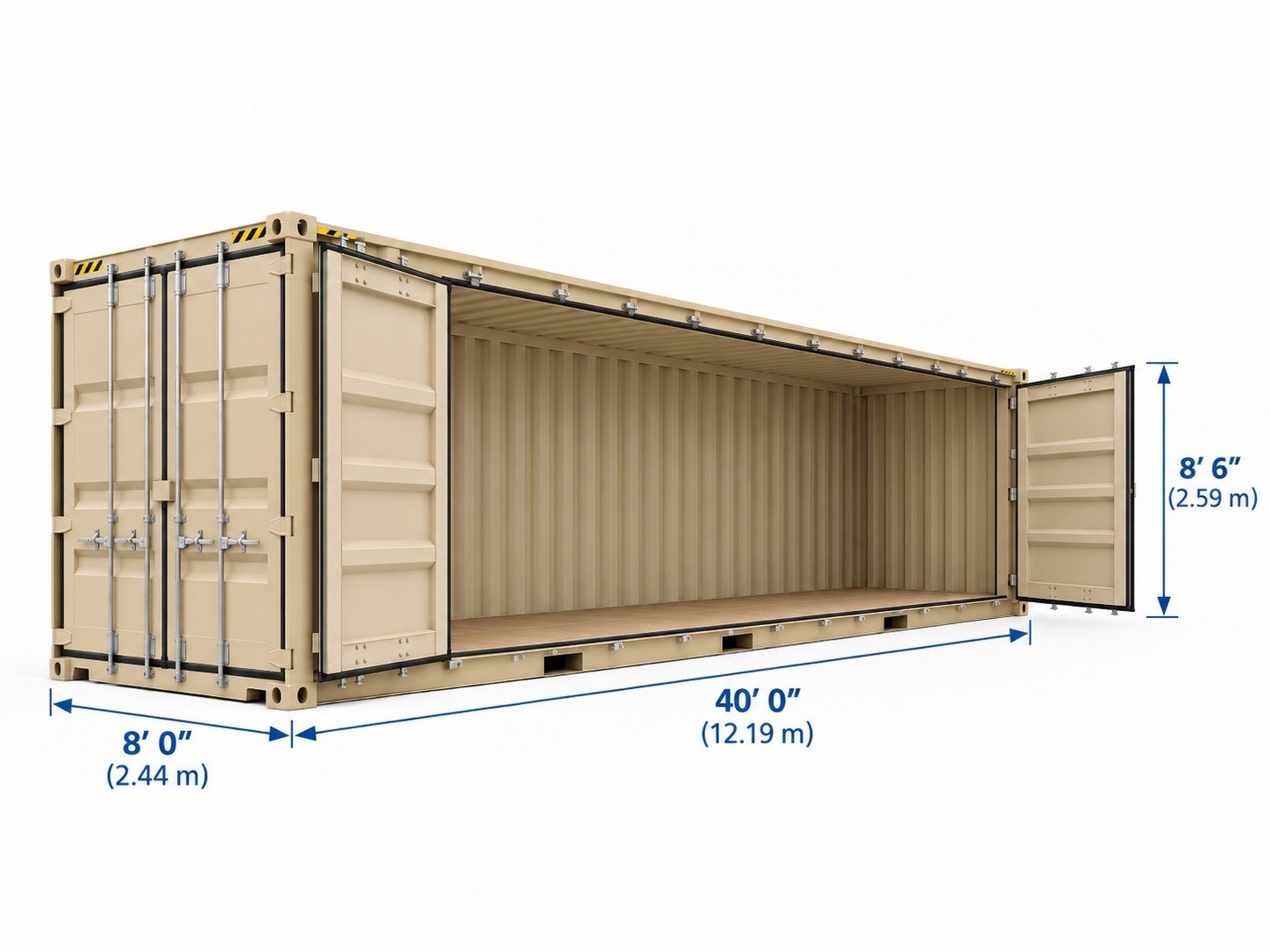New 40 ft Open Side Container — New / One trip