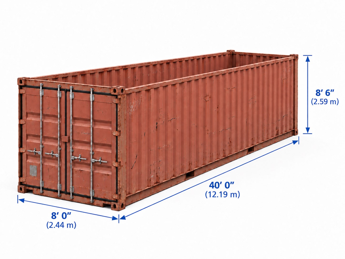 Used 40 ft Open Top Container — Cargo worthy
