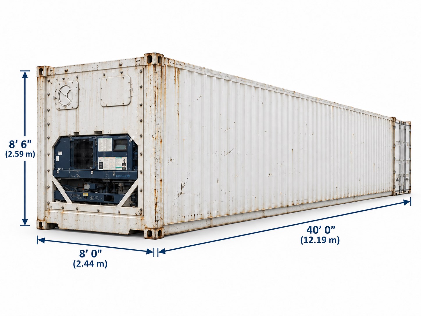 Used 40 ft Refrigerated Container — Cargo worthy