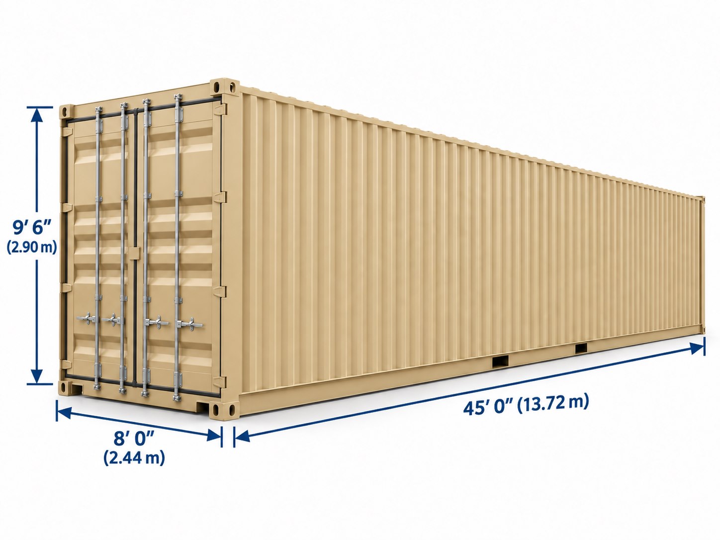 New 45 ft High Cube Container — New / One trip