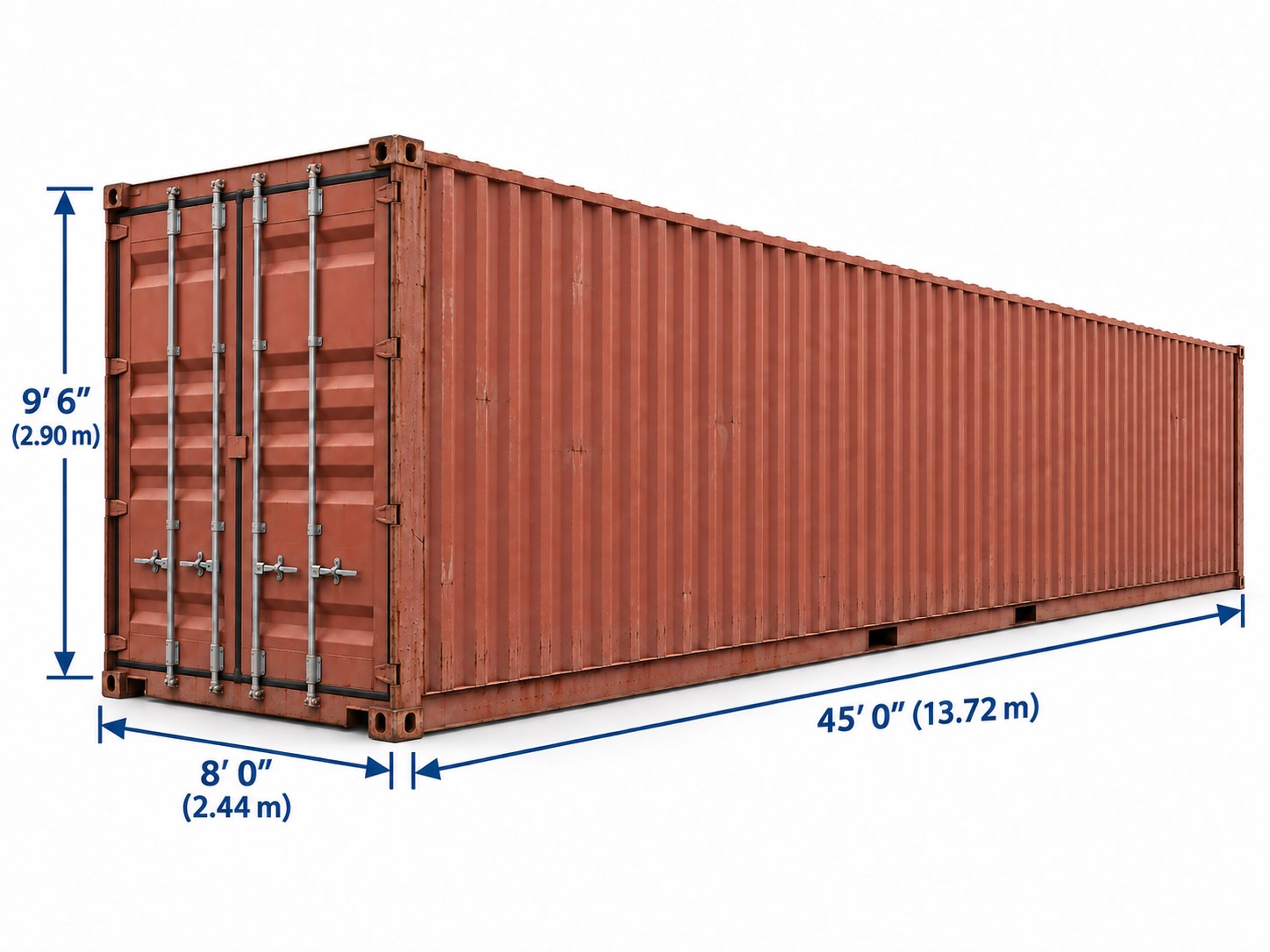 Used 45 ft High Cube Container — Cargo worthy