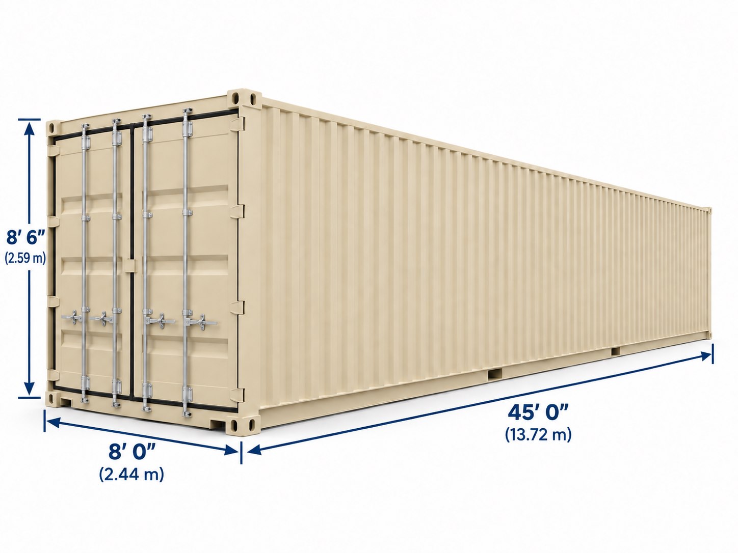 New 45 ft Shipping Container — New / One trip
