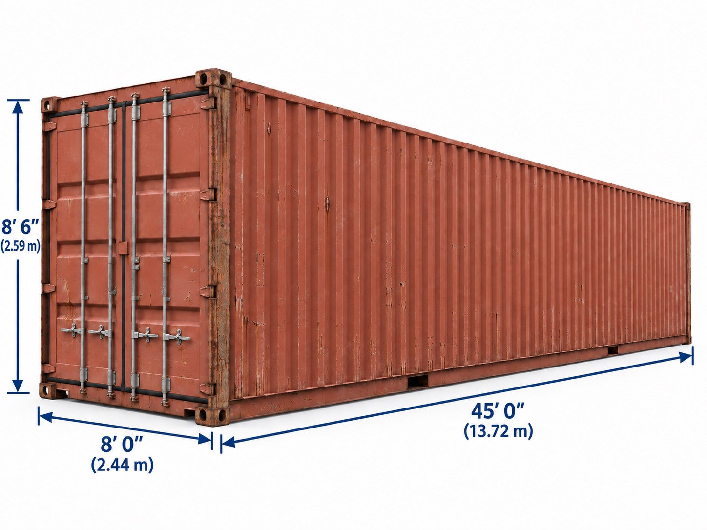 Used 45 ft Shipping Container — Cargo worthy