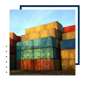 stacked shipping containers