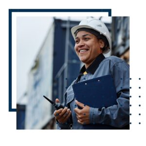 woman selling containers