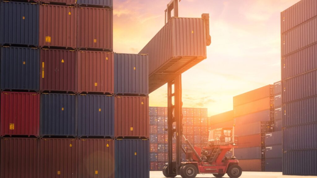 stacking shipping containers
