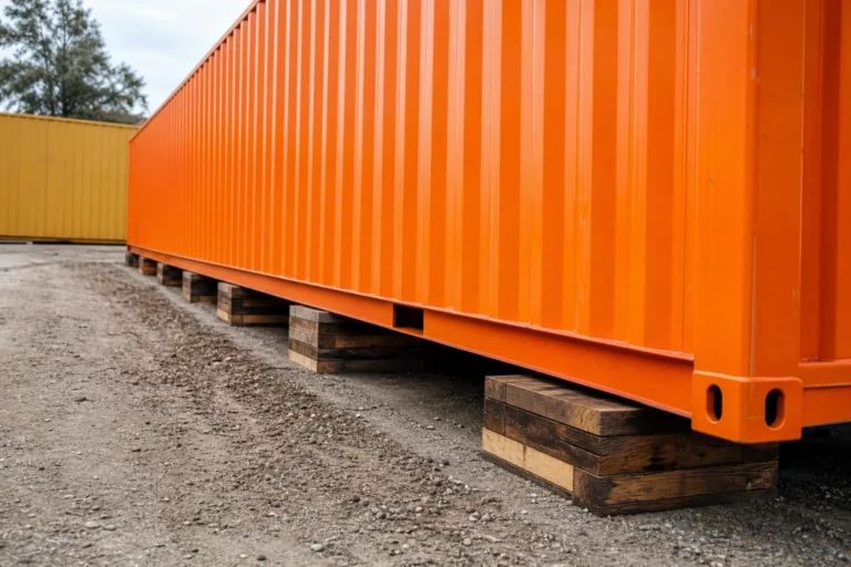 What should you put under a shipping container?