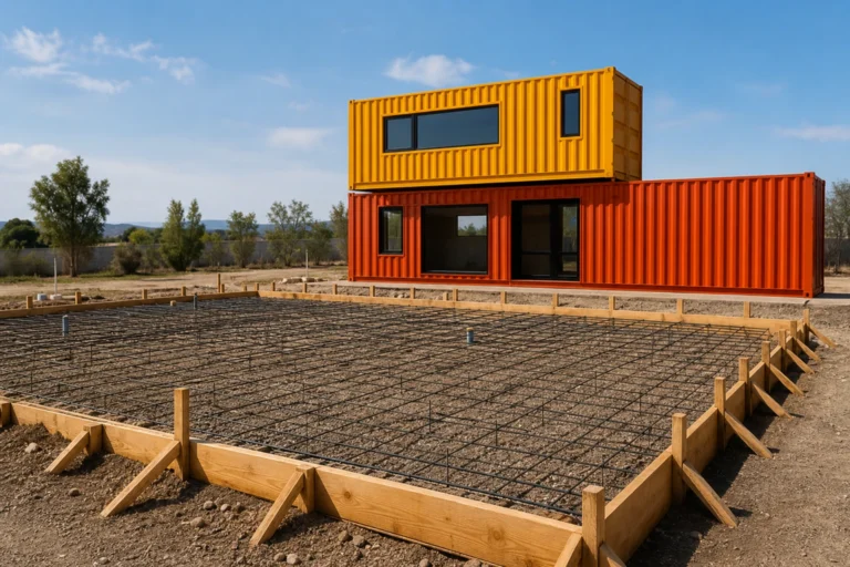 Building a shipping container home: Permits and foundation design