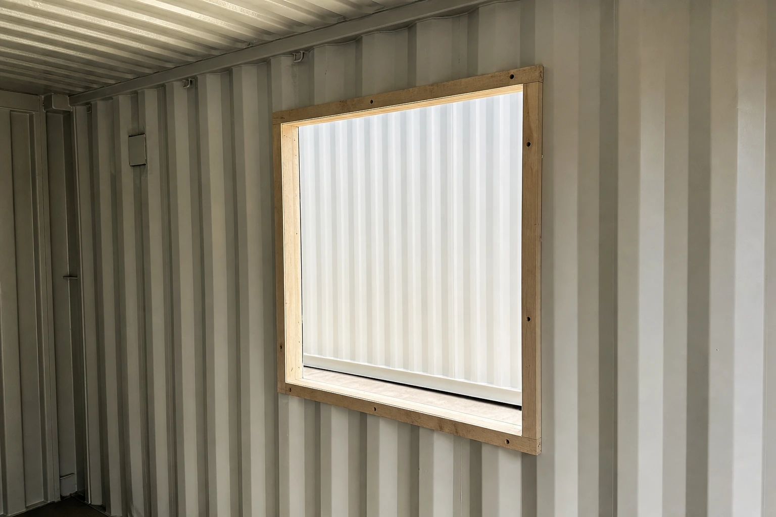 How to install wood window bucks in a shipping container