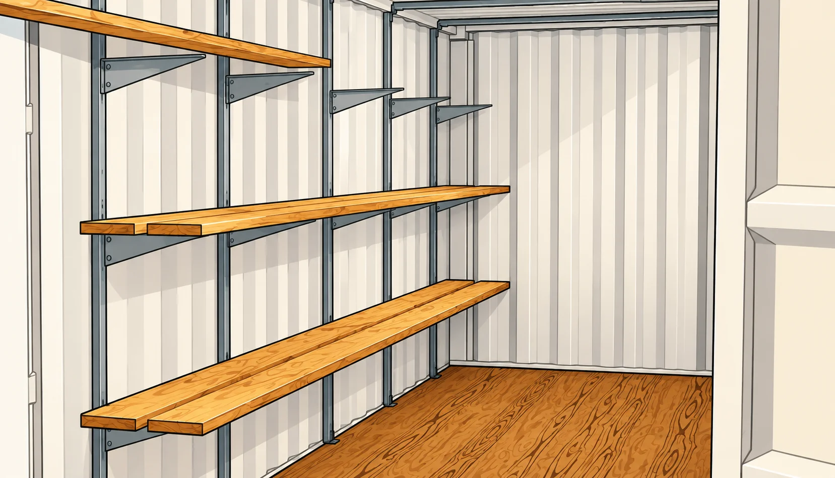 6 Ways to add shelves to your shipping container