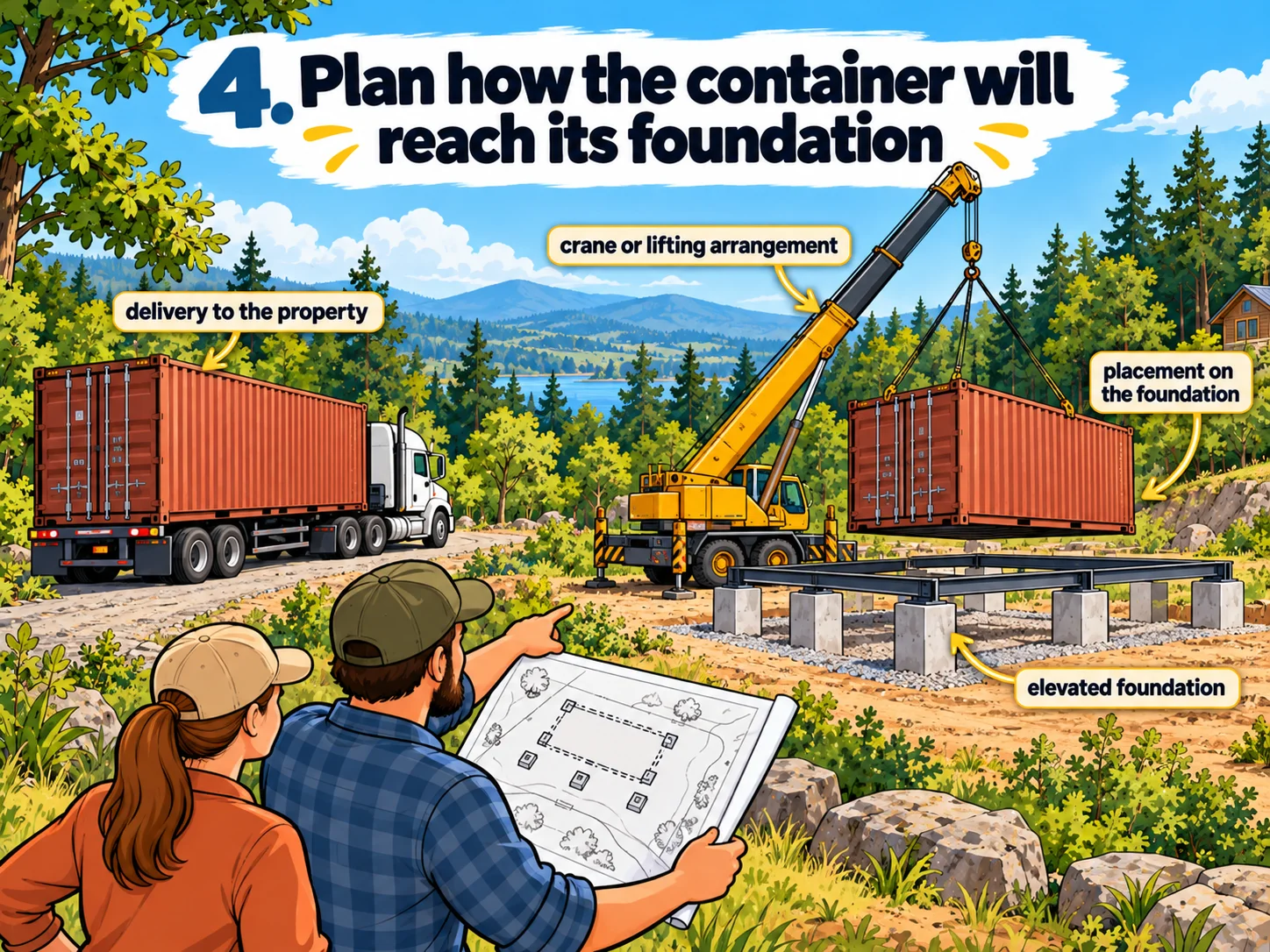 Things to check before choosing where to build your shipping container: the wrong property can create expensive problems